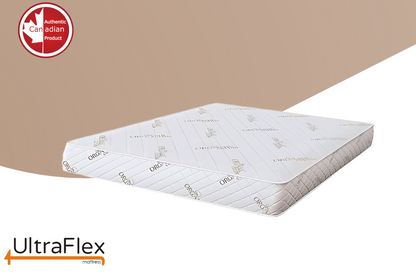 UltraFlex® EcoZen- mittelfest, beidseitig verwendbar, CertiPUR-US® zertifizierter Schaumstoff, Bezug aus Bio-Bambus, druckentlastend, mit kühlendem Gel angereichert, umweltfreundliche Matratze ( hergestellt in Kanada )