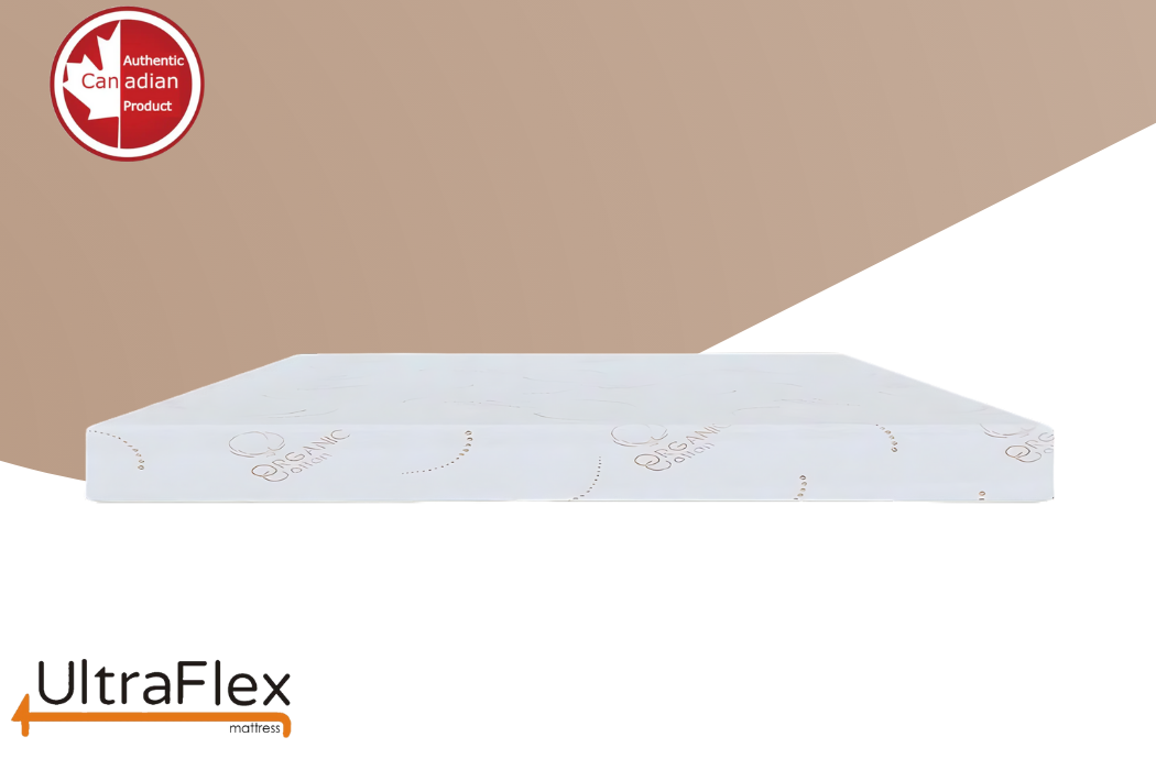 UltraFlex® EcoZen- mittelfest, beidseitig verwendbar, CertiPUR-US® zertifizierter Schaumstoff, Bezug aus Bio-Bambus, druckentlastend, mit kühlendem Gel angereichert, umweltfreundliche Matratze ( hergestellt in Kanada )