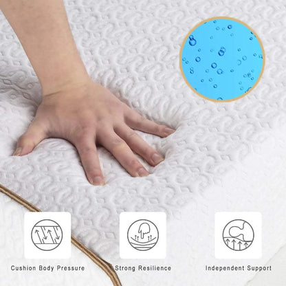 UltraFlex® INSPIRE Mattress and BoxSpring Set Orthopedic Luxury Gel Memory Foam, Optimal Comfort, Breathable, Eco-friendly Mattress (Made in Canada)