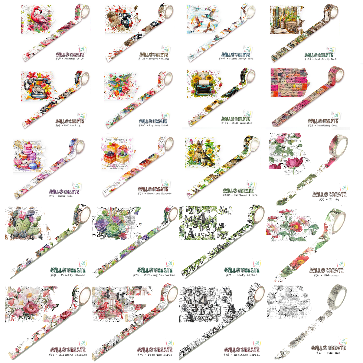 AALL and Create #74 - Washi Tape - Blooming Splodge