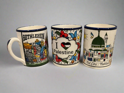 Kaffee- und Teetasse, handgemachte Keramik aus Palästina