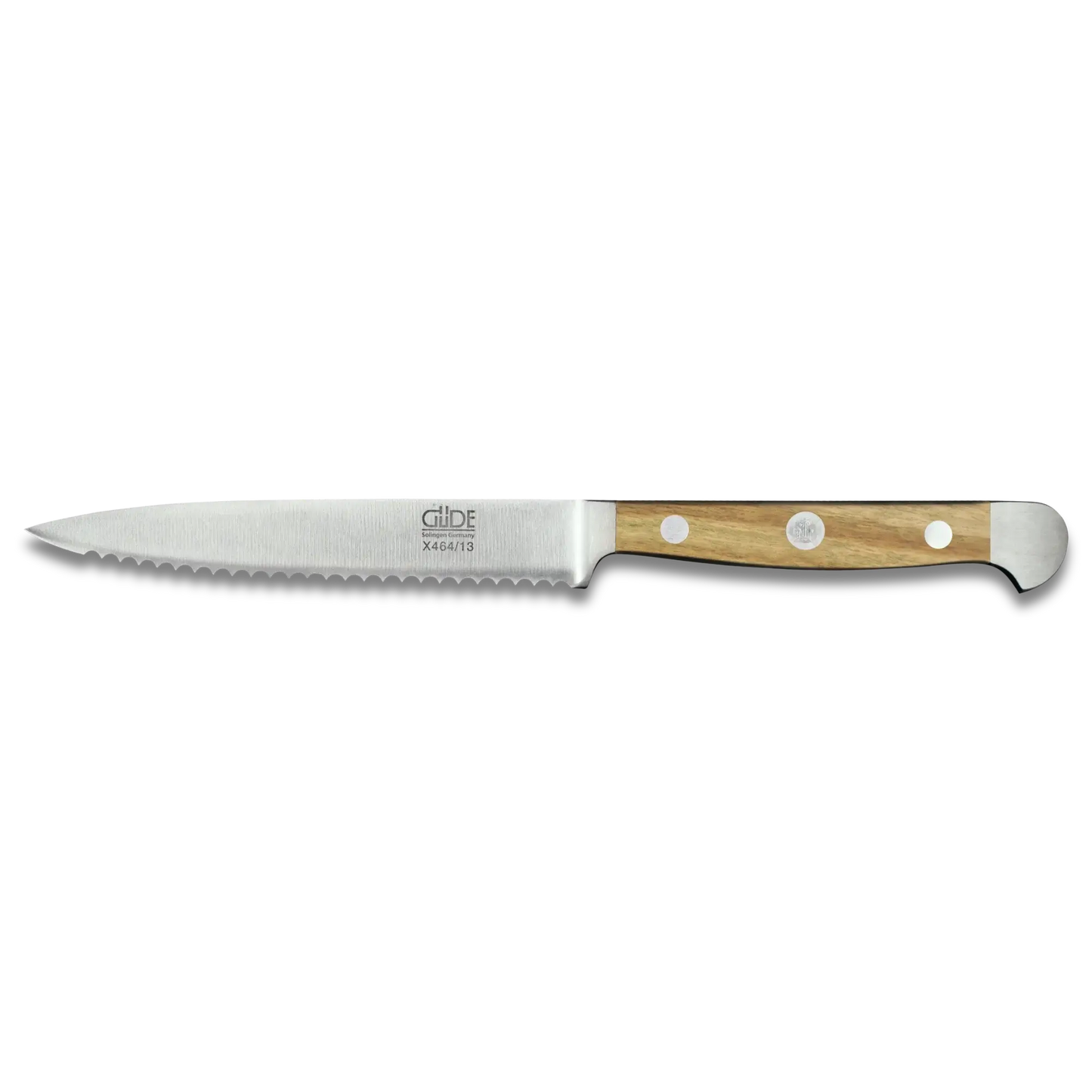 ALPHA OLIVE | Tomatenmesser 13cm | Geschmiedeter Stahl / Olivenholzgriff
