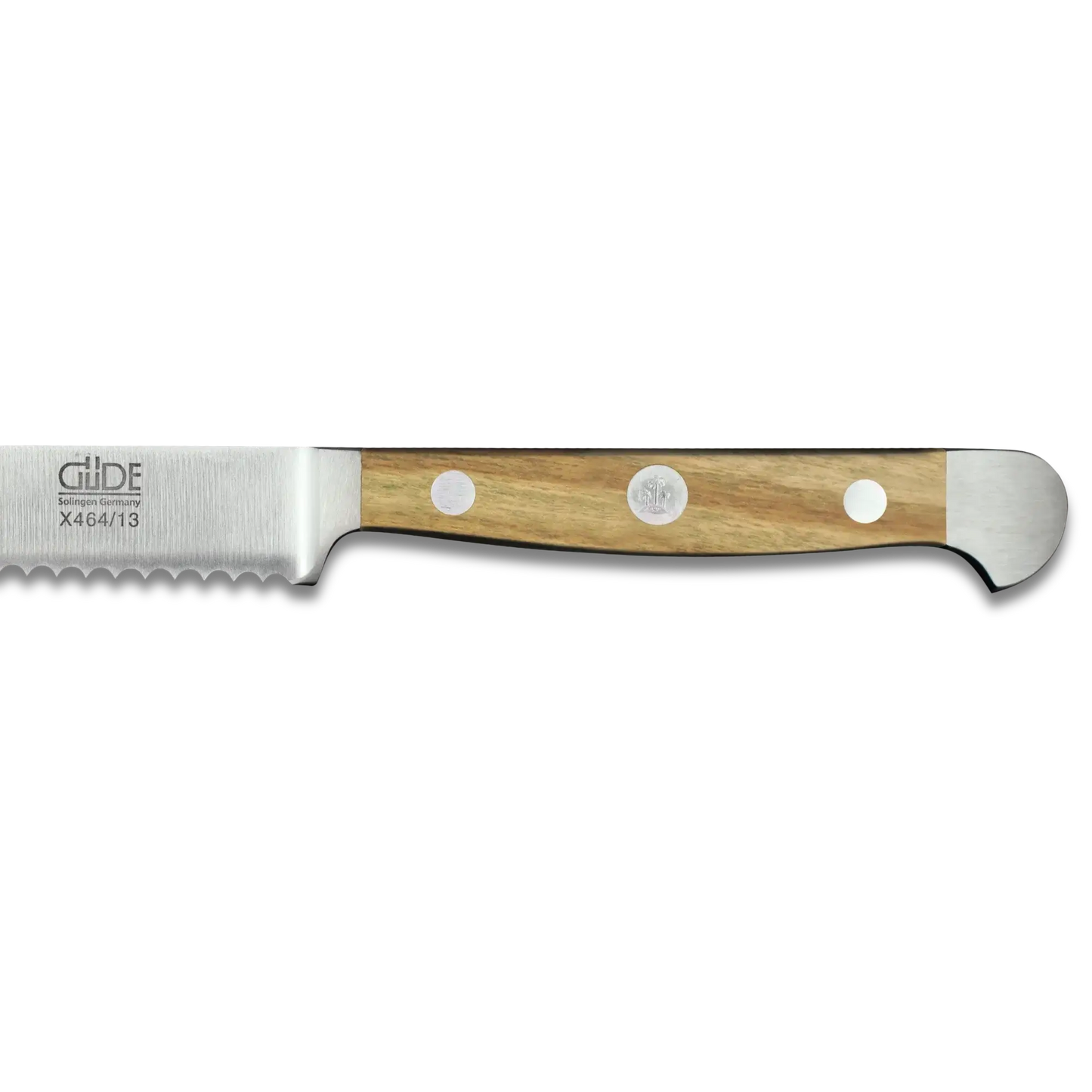 ALPHA OLIVE | Tomatenmesser 13cm | Geschmiedeter Stahl / Olivenholzgriff
