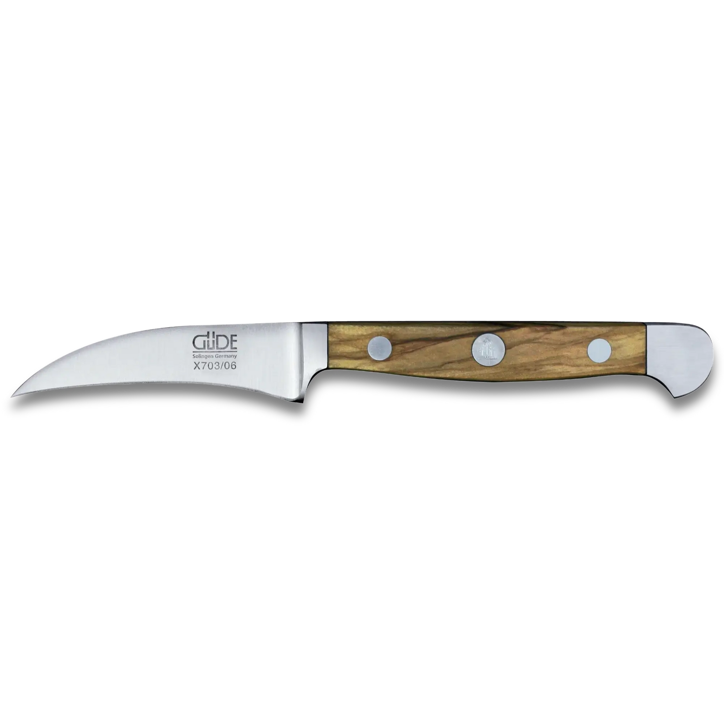 ALPHA OLIVE | Gemüsemesser 6 cm | Geschmiedeter Stahl / Olivenholzgriff