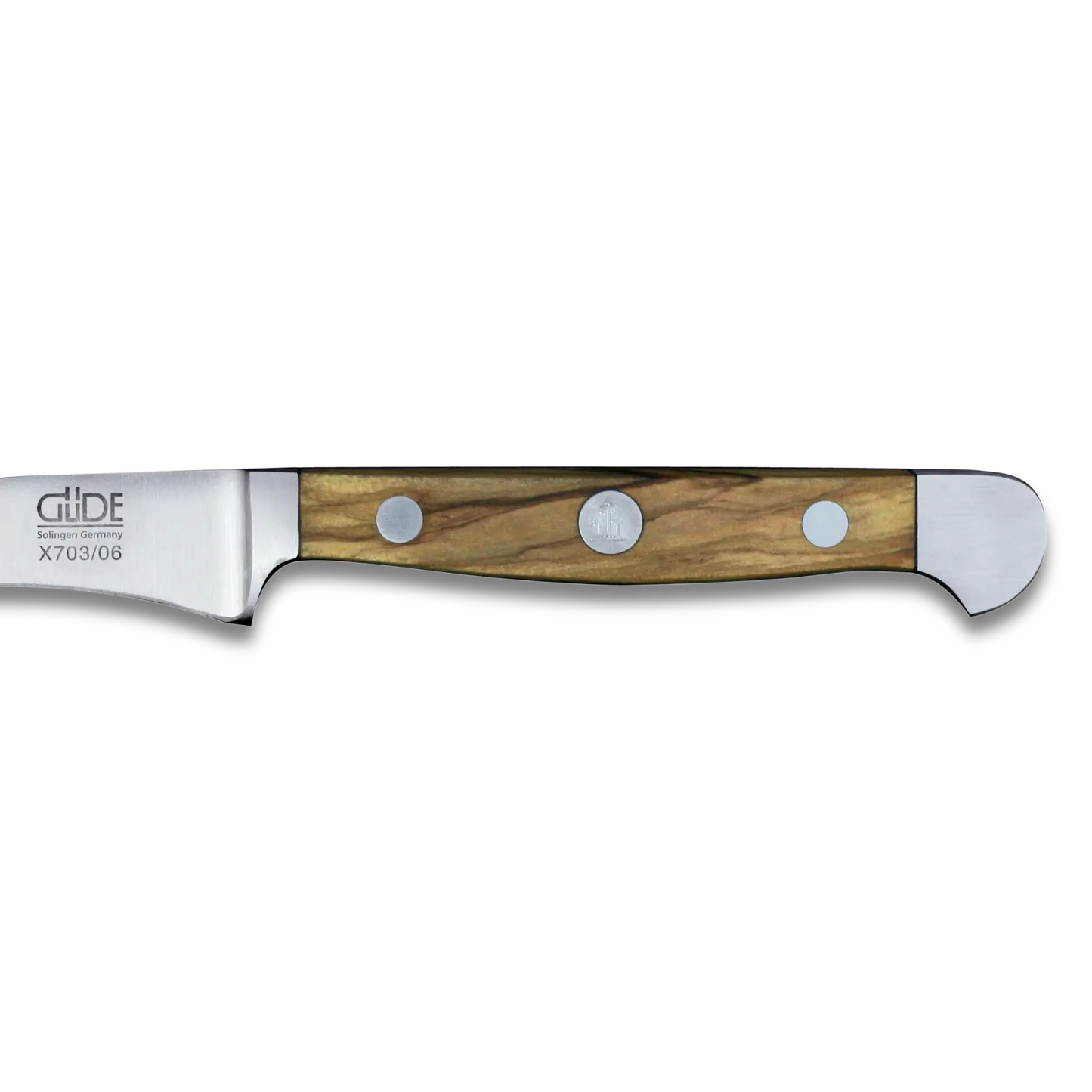 ALPHA OLIVE | Gemüsemesser 6 cm | Geschmiedeter Stahl / Olivenholzgriff
