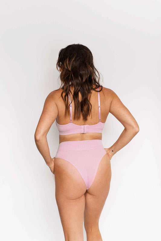 Bralette croisée avec attaches - Orchidée