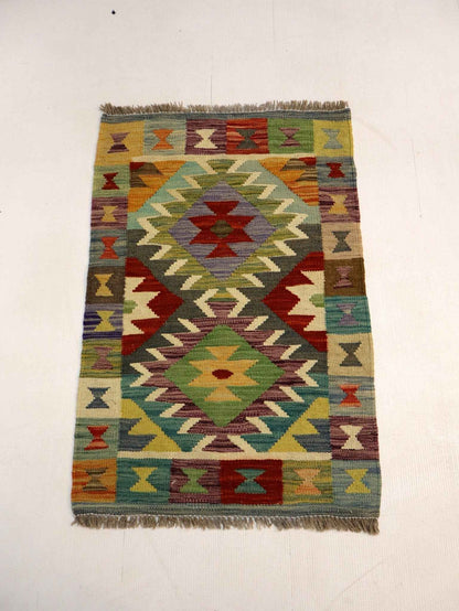 Afghan Maimana Kilim Rug | 1' 11" x 2' 11"