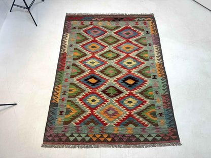 Afghan Maimana Kilim Rug | 5' x 6' 7"