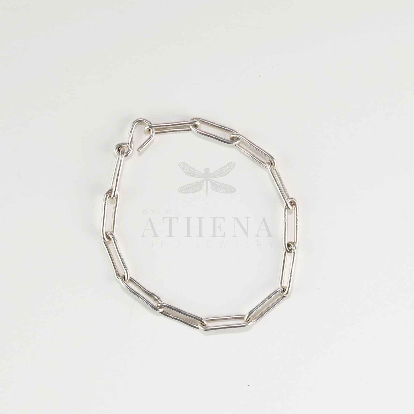 Athena’s Bold Link Anklet – Sterling Silver or 18K Yellow Gold | Handcrafted Paperclip Chain