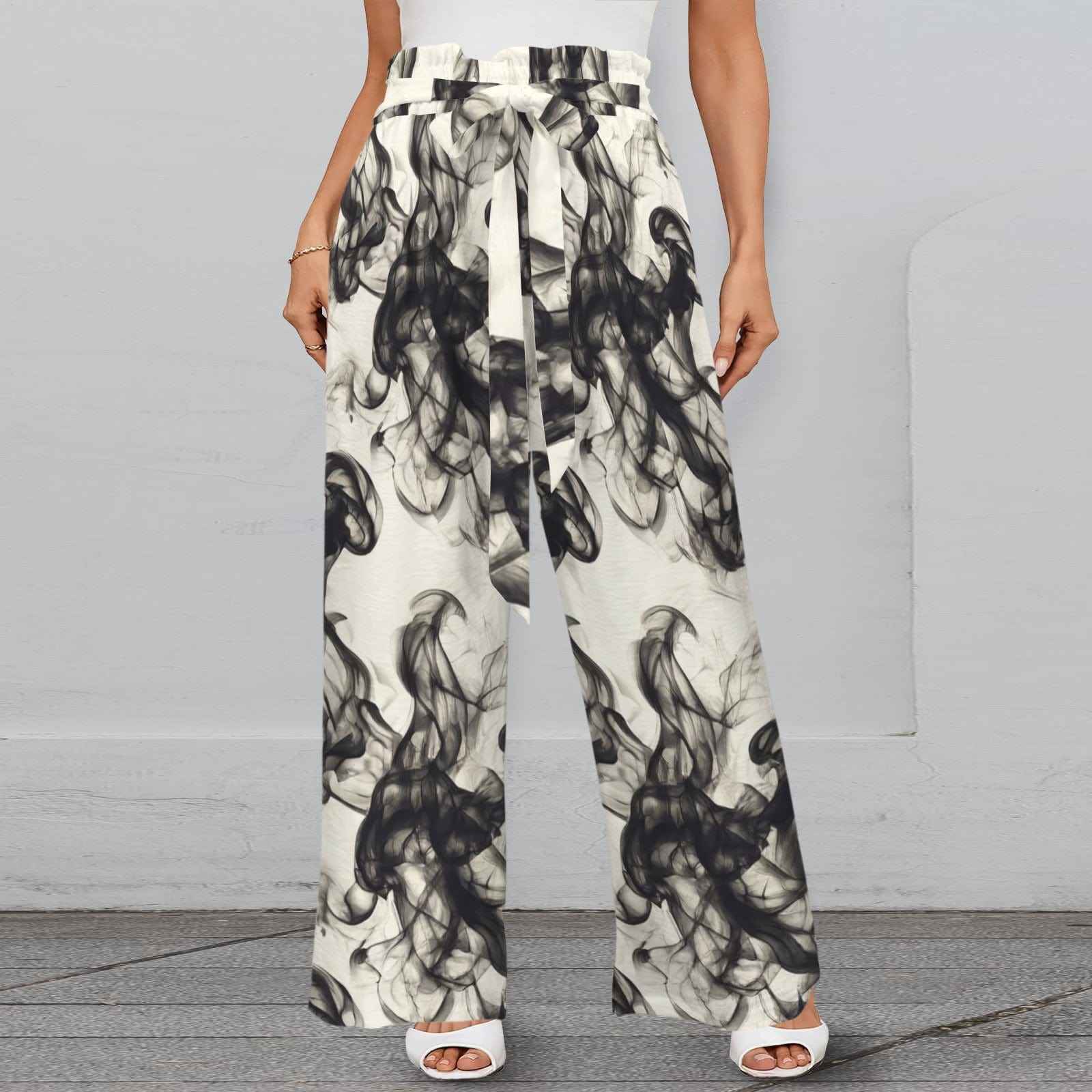 Smokey Strappy Wide Leg Pants with Pockets