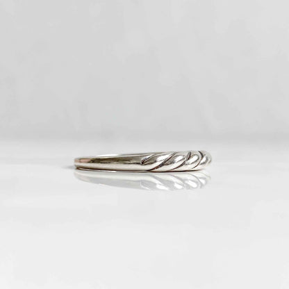 Bague torsadée en argent sterling 925 | SYLVA