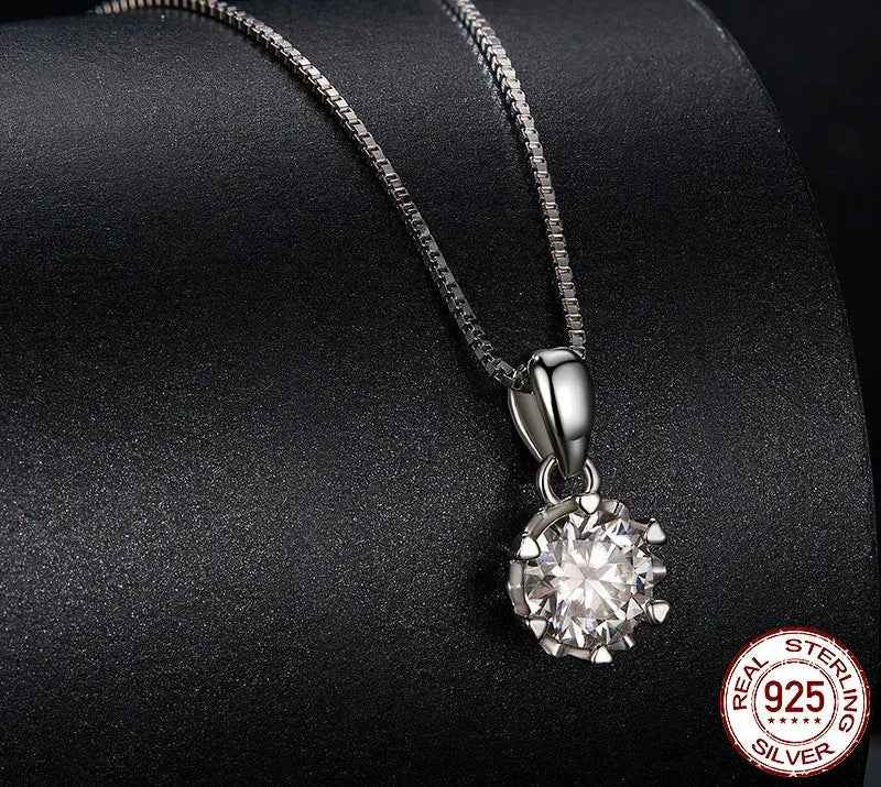 Stellar Shine 1ct Moissanite Sterling Silver Pendant Necklace