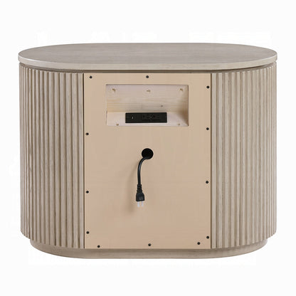 Chianti Luxury Chanel Nightstand w/USB Port - Light Oak