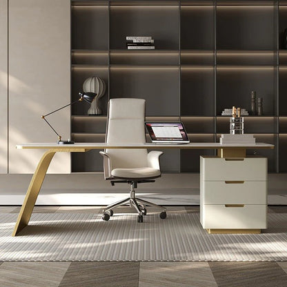 BLV10 Büroschreibtisch mit Marmorplatte