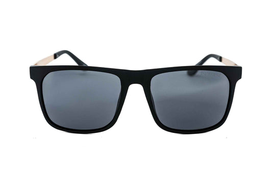 Soren – Matte Black & Gold Square Sunglasses | Bolero Eyewear