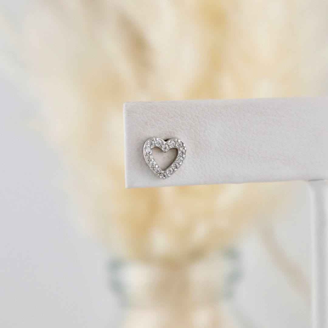 Boucles d'oreilles Coeurs en argent sterling