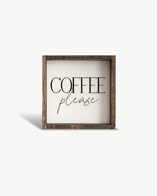 Coffee Please Mini Wood Sign - AURABAGS SHOP
