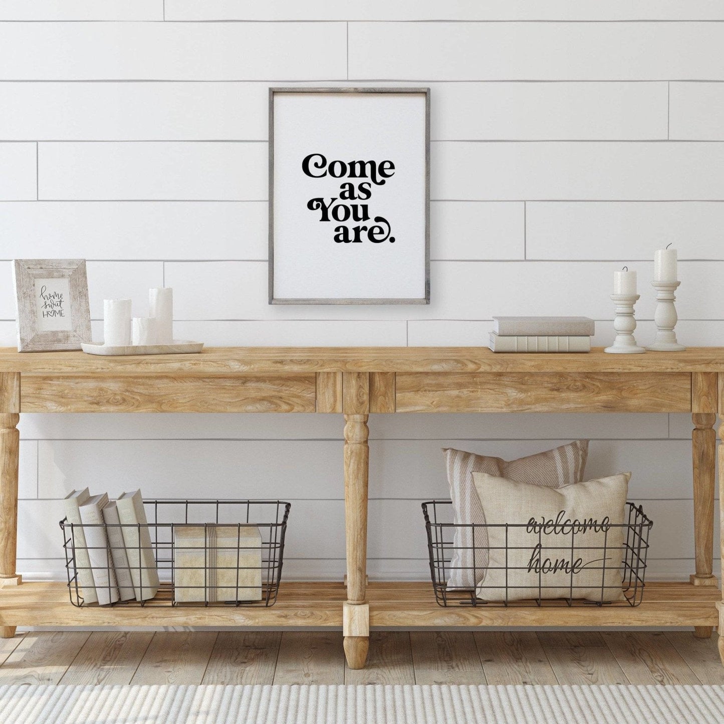 Come As You Are Wood Sign - AURABAGS SHOP