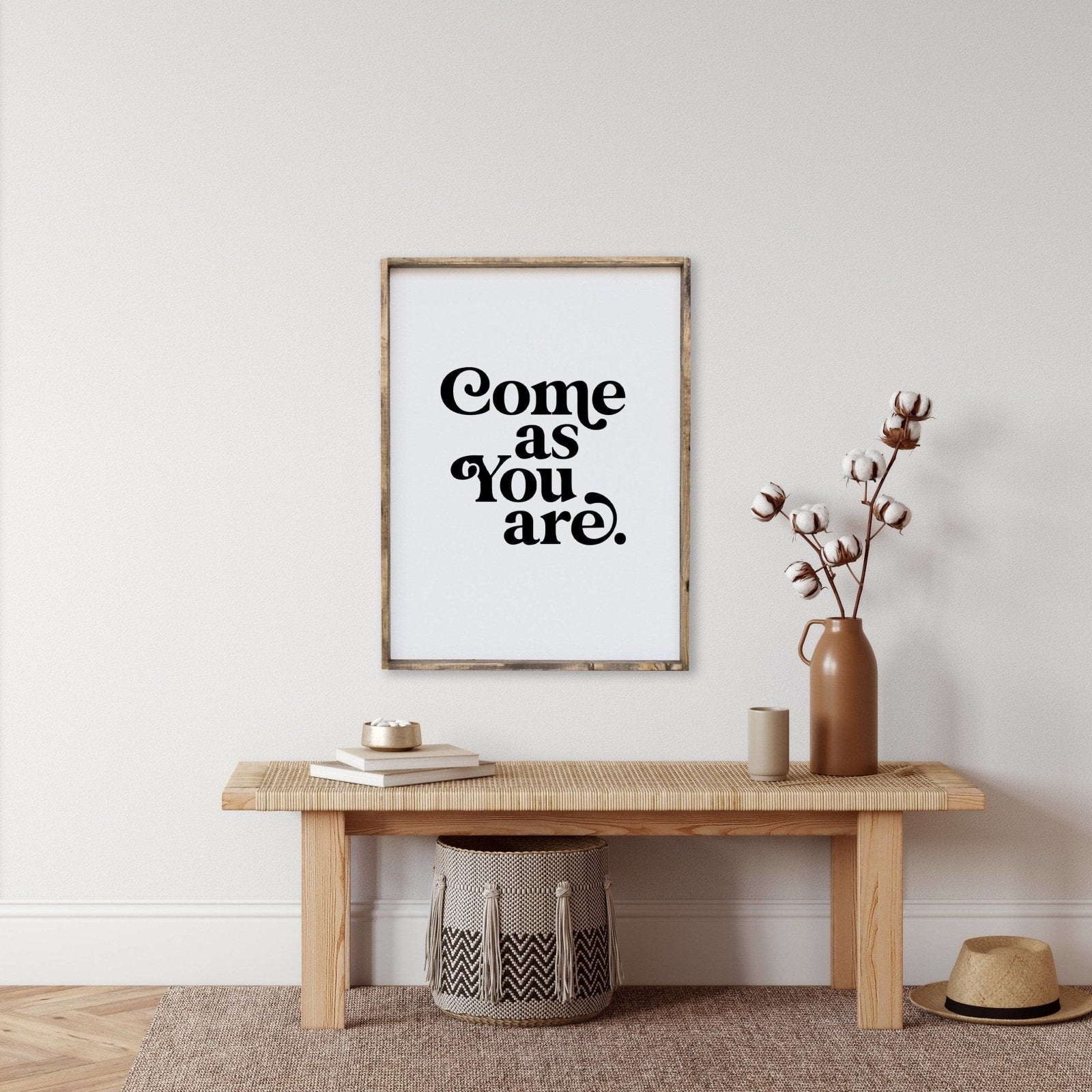 Come As You Are Wood Sign - AURABAGS SHOP