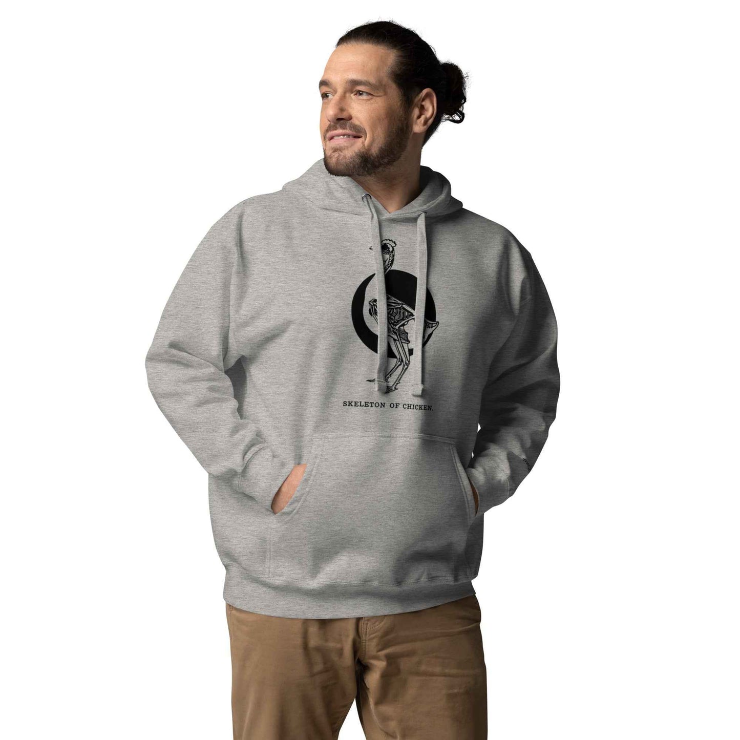 Retro Chicken Skeleton Unisex Premium Bunny Hug (Hoodie)