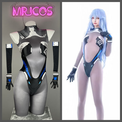 Anime Sci-Fi Spandex Cosplay Open Crotch Bodysuit Costume Lingerie Zentai