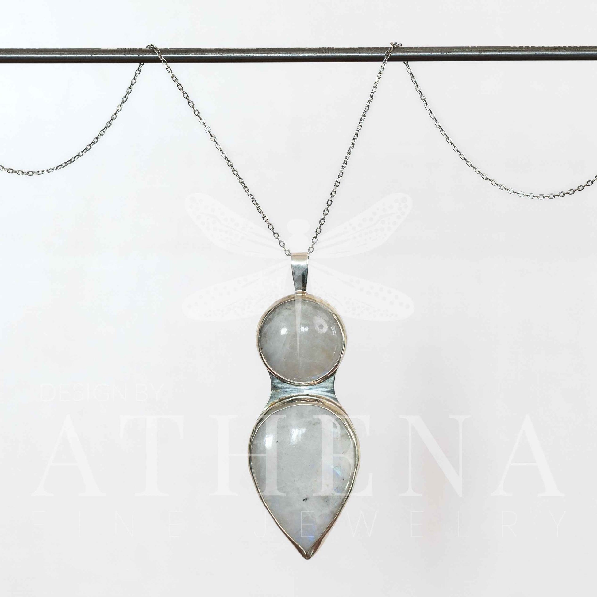 Lunar Glow Necklace – Frost and Moonlight Collection