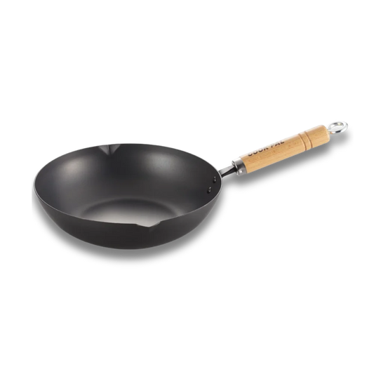 Yoshikawa Cook-Pal Ren Deep Frying Pan 24cm– Nitrided Carbon Steel, Made in Japan