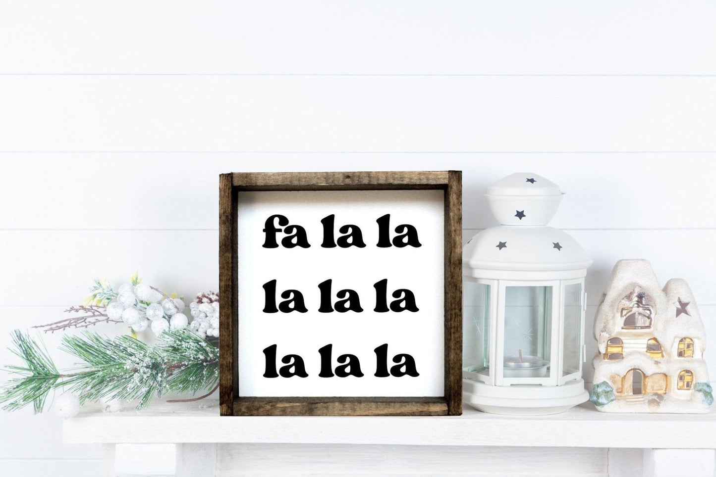 Fa la la la la Holzschild