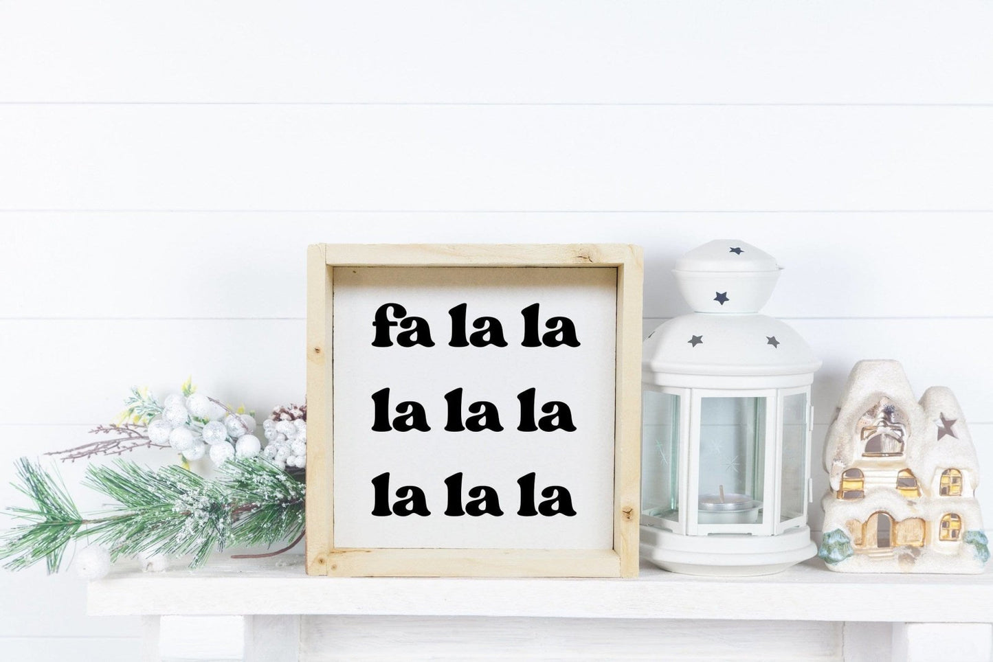 Fa la la la la Holzschild
