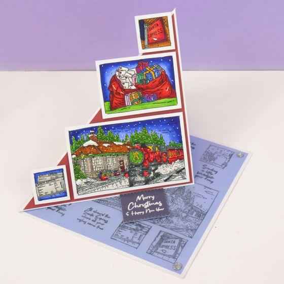 For The Love Of Stamps - Santa Express A6 Stamp Set