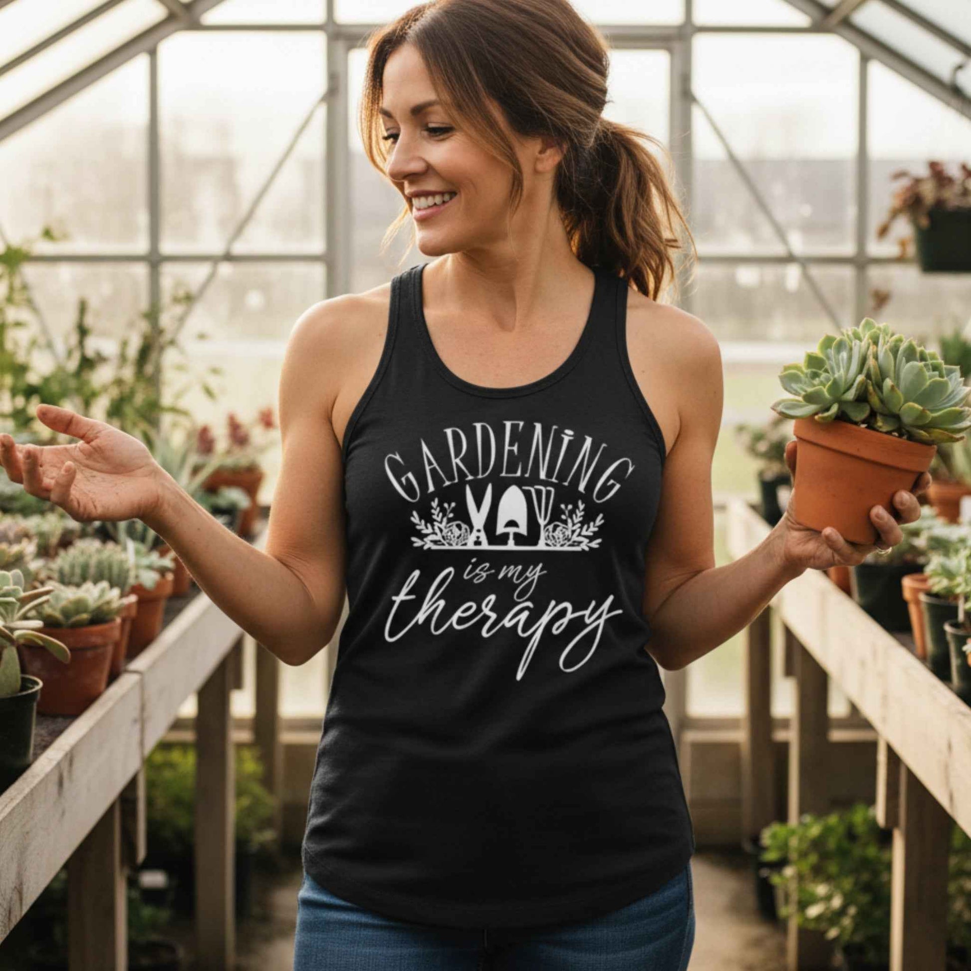 Gardening Is My Therapy Tank Top