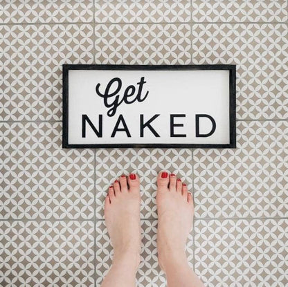 Get Naked Wood Sign - AURABAGS SHOP