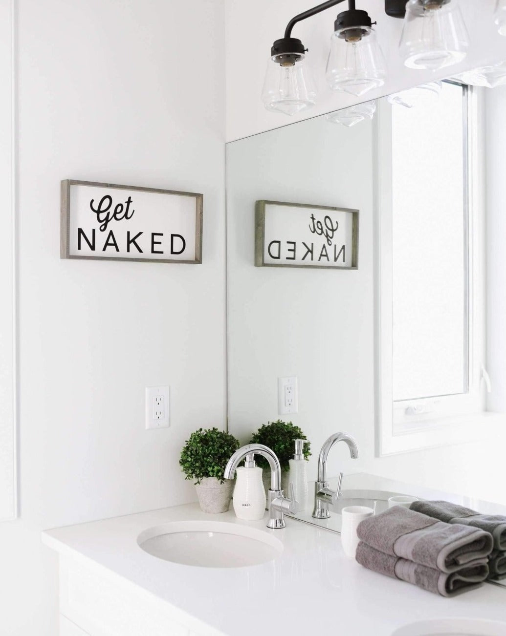 Get Naked Wood Sign - AURABAGS SHOP