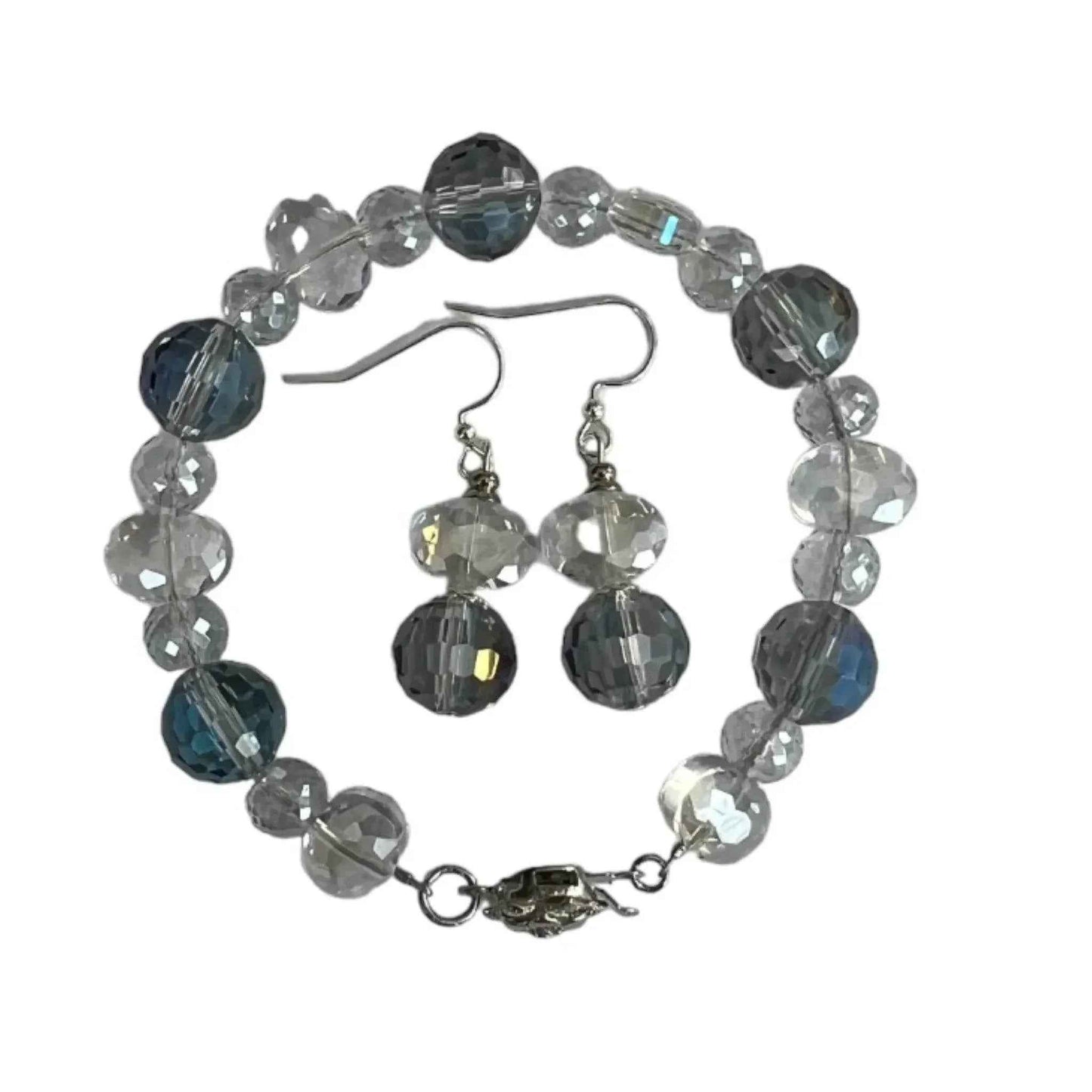 Bracelet et boucle d'oreille Cynthia neige