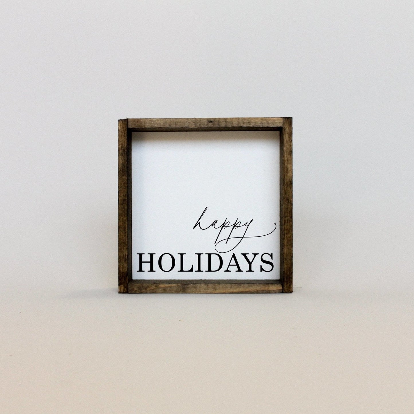Happy Holidays Wood Sign