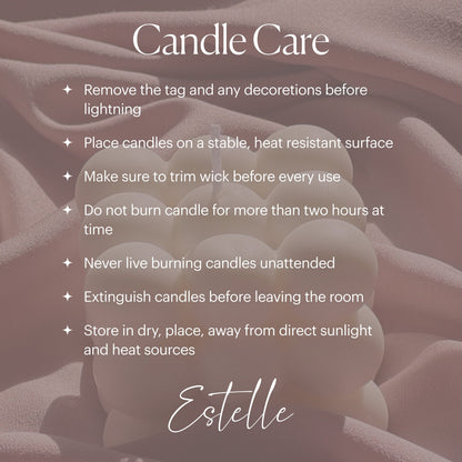 Tall Bubble Soy Pillar Candle | Minimalist Home Decor
