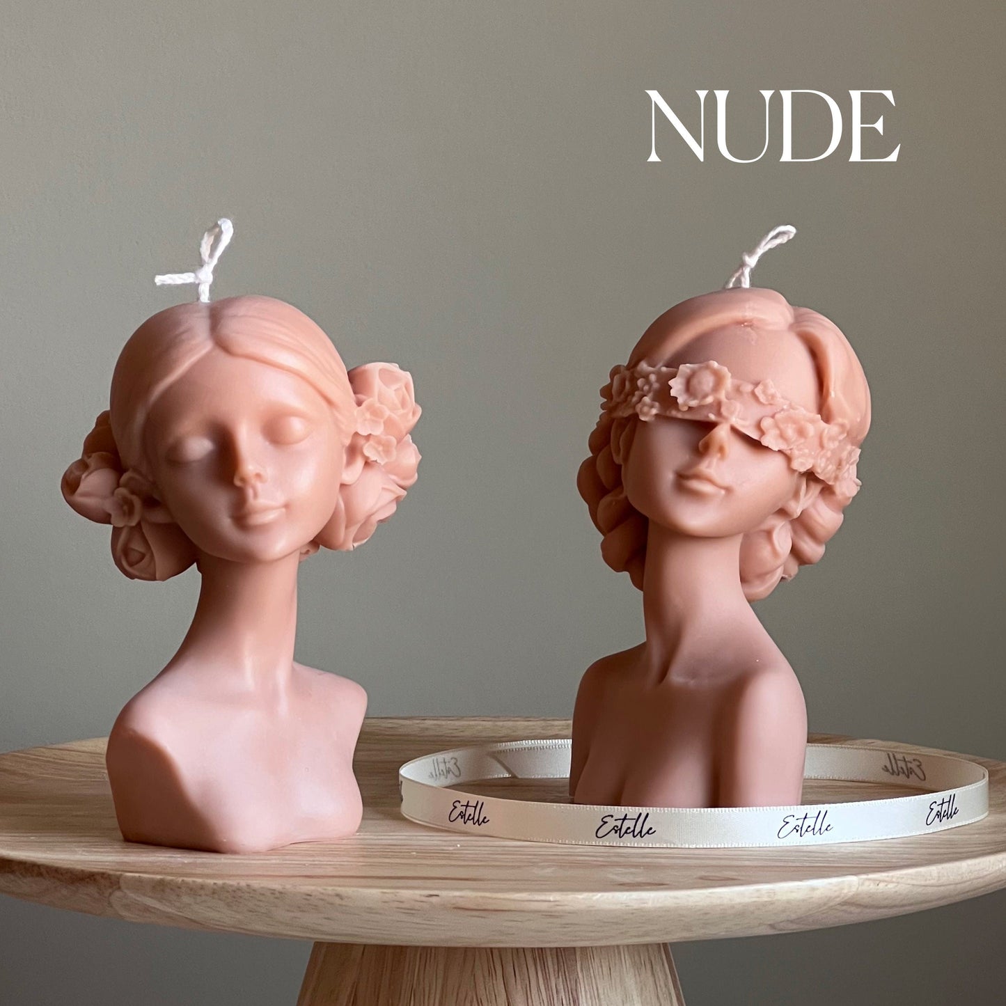 Handgemachte Blinded Lady Sojawachskerze | Weibliche Torso Kerze