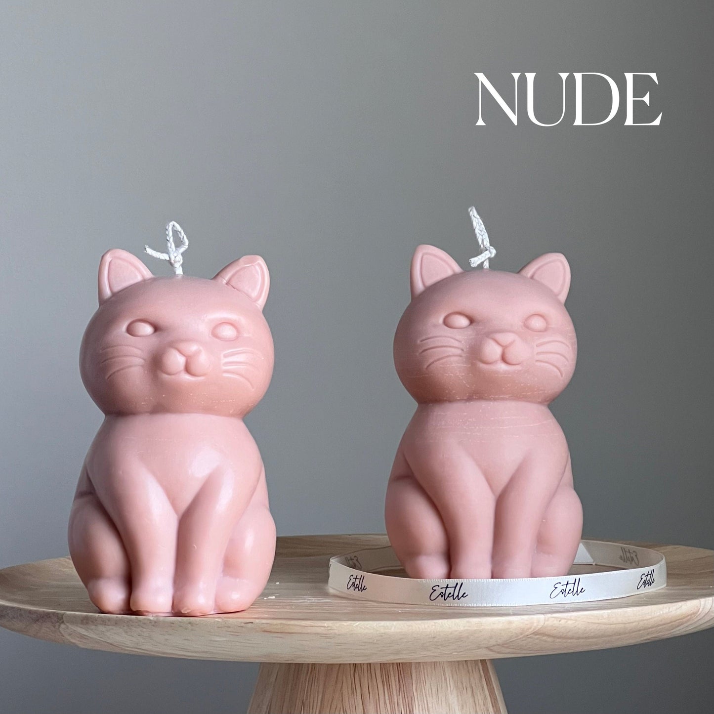 Handmade Soy Wax Cat Candle: Sculptural Home Decor Gift