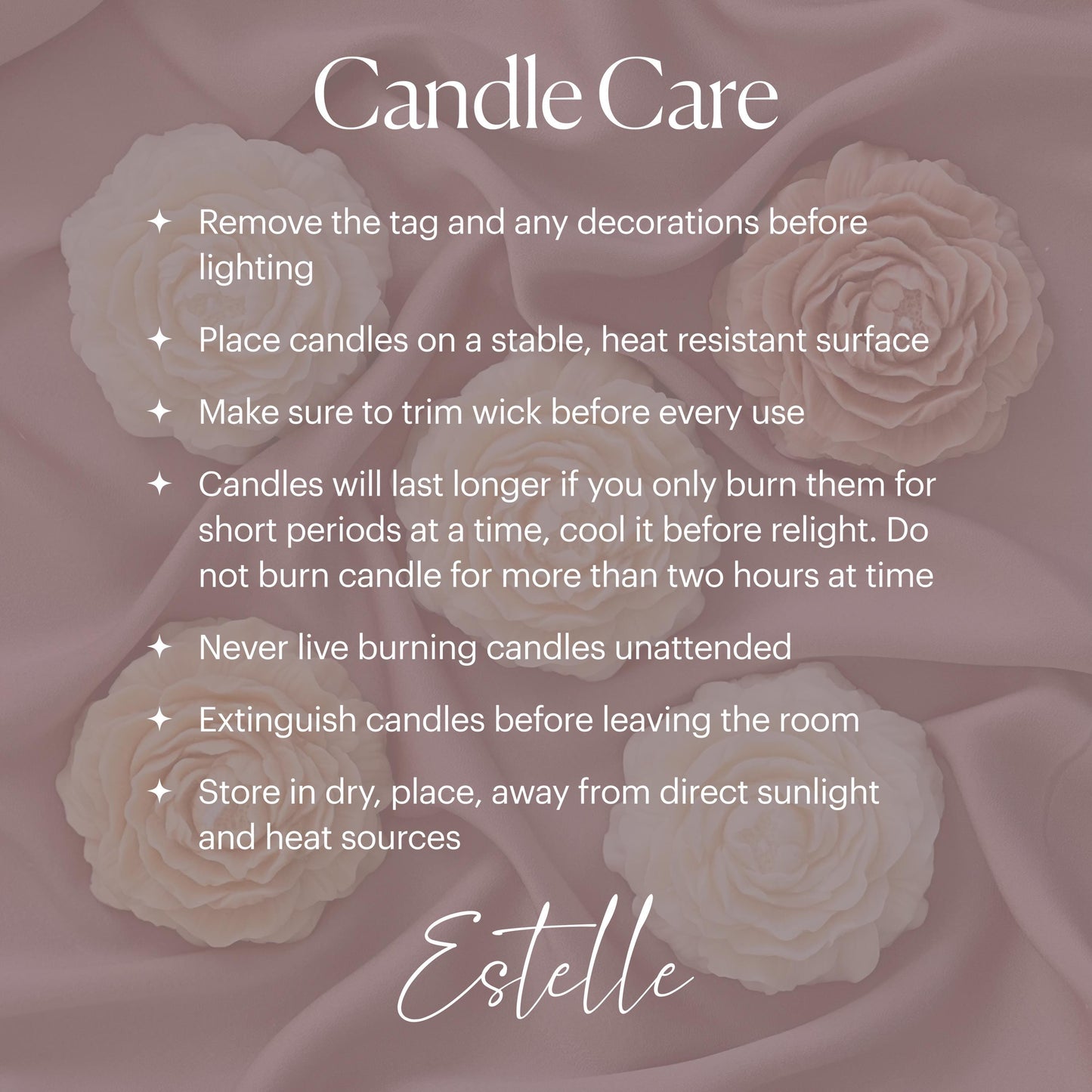 Flower Heart Soy Candle: Handmade Home Decor Gift