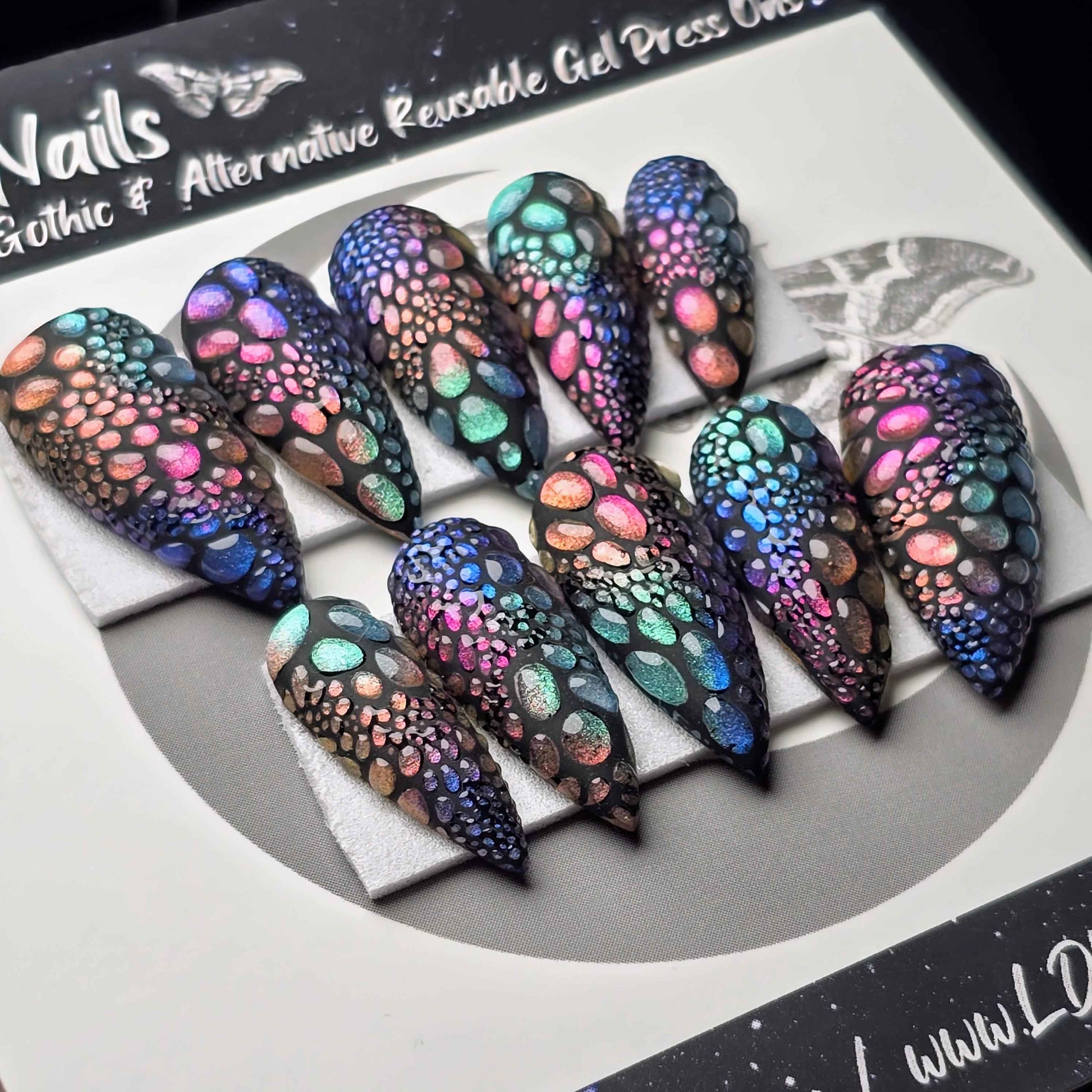 3D Textured Dragon Scale Nails