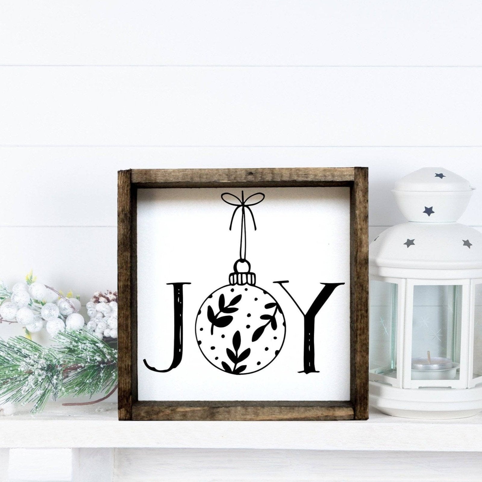 Joy Ornament Wood Sign - AURABAGS SHOP