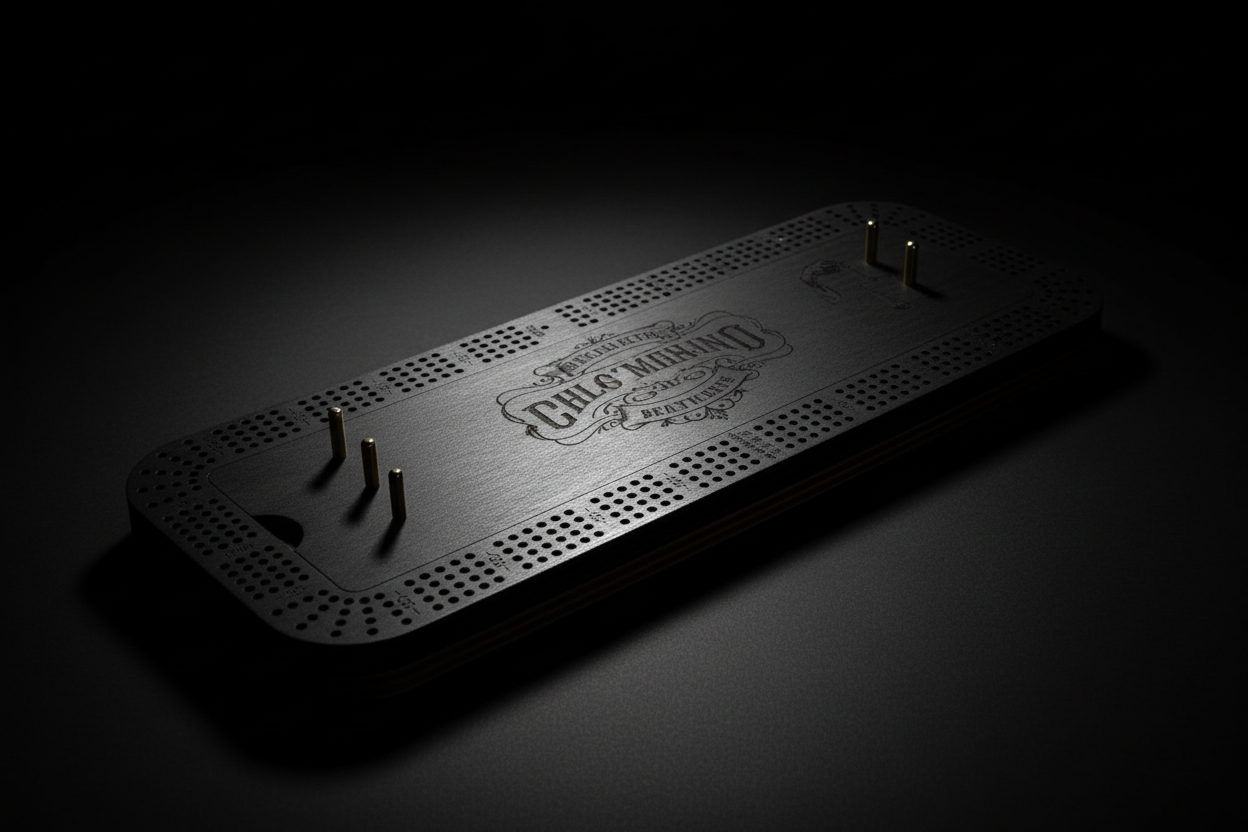 Large 4-Player Cribbage Board - 24" x 9.5" | Personalized Gift