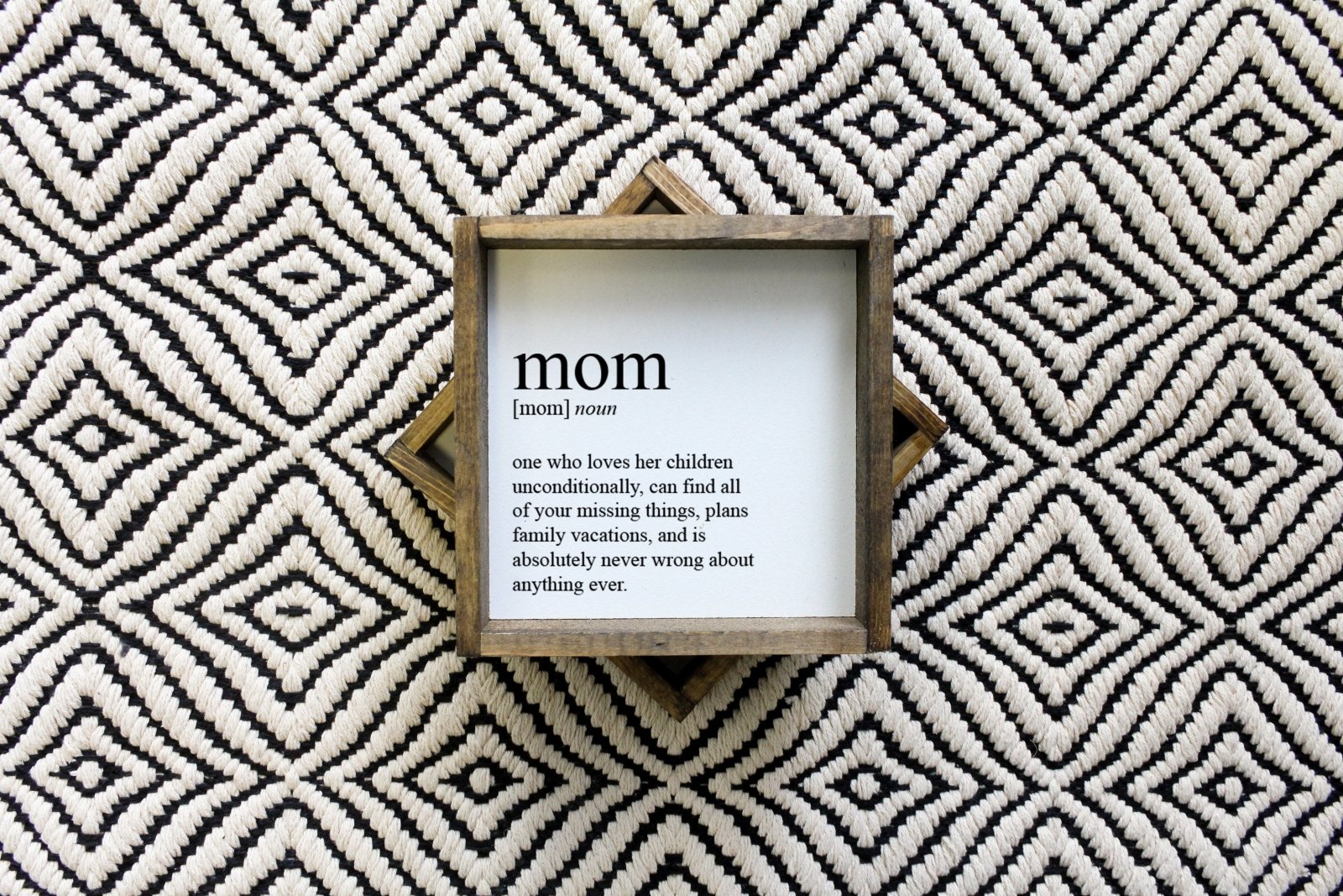 Mom Definition Wood Sign - AURABAGS SHOP
