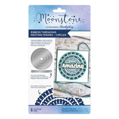 Moonstone Dies - Ribbon Threading Nesting Frames - Circles
