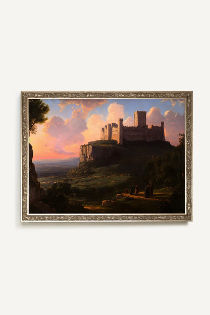 PAYSAGE D'ÉPOPÉE, CADRE VINTAGE ARGENT