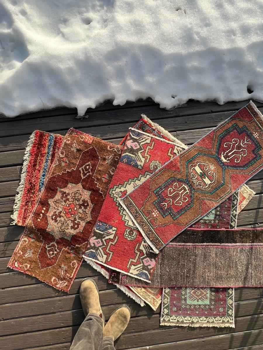 Persian Bijar Mini Rug | 2' 11" x 2' 5"