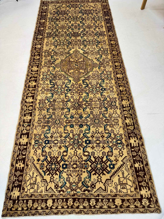 Persian Hosseinabad Runner Rug | 3' 8” x 10' 2"