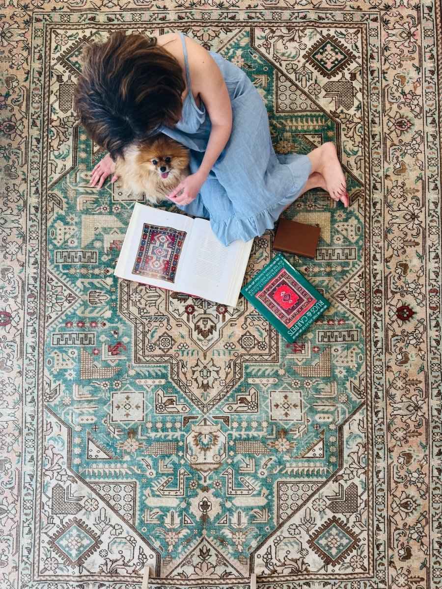 Persian Tabriz Heriz Rug | 6' 6" x 9' 6"
