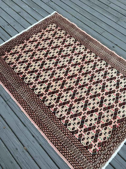 ON HOLD | Persian Turkmen Rug | 4' x 1' 7"