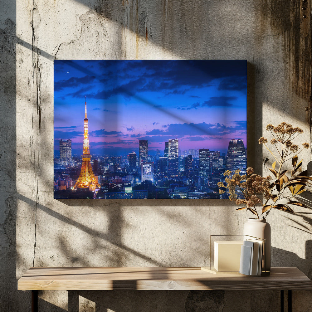 Wandbild Tokioter Nachtansicht